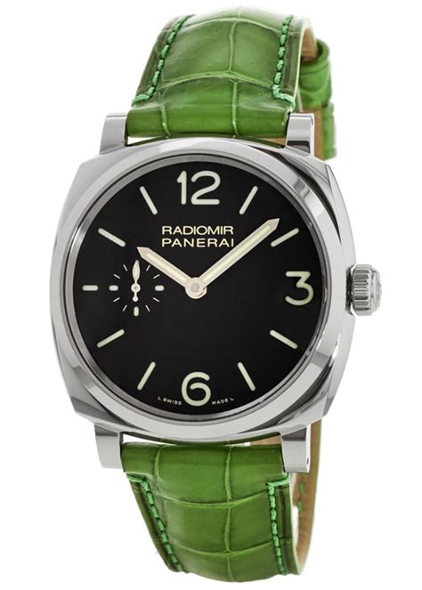 panerai green leather strap|where to buy Panerai straps.